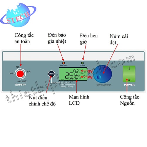 Bể cách thùy 6 vị trí Màn hình LCD Daihan Hàn Quốc DH.WEB01006 - chiết shoxlet (100oC)